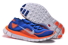 Nike Flyknit 5.0 Blue Orange Men Shoes Clearance